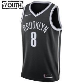 NBA Børn Trøje Brooklyn Nets Patty Mills 8 2022-23 Nike Icon Edition Sort Swingman